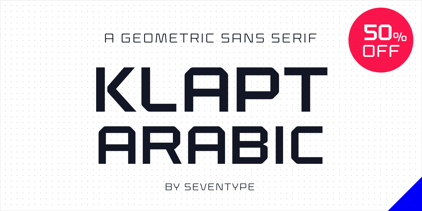 Beispiel einer Klapt Arabic Medium-Schriftart